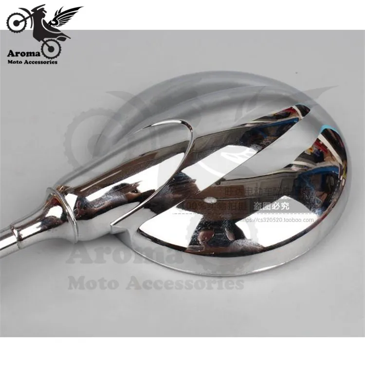 Круглое хромированное зеркало заднего вида для мотоцикла, скутера, мотоцикла, выпуклые боковые зеркала для vespa piaggio, запчасти для мотоцикла rcycle, зеркало заднего вида