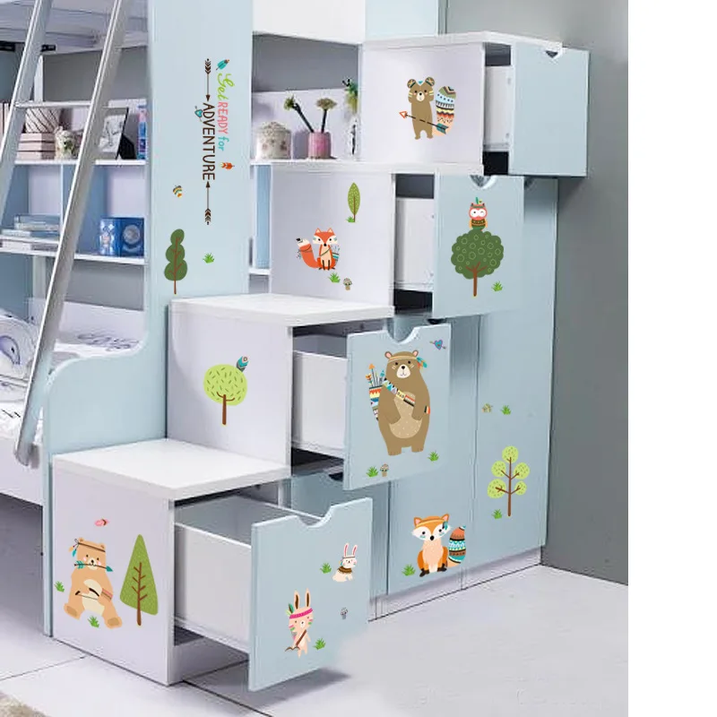 Животного Семья Наклейки на стену для детей номеров Дизайн и декор DIY обои Книги