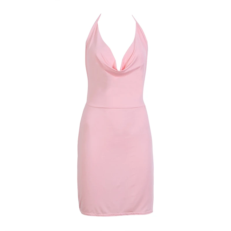 Сексуальные женские платья с V образным вырезом и открытой спиной летнее