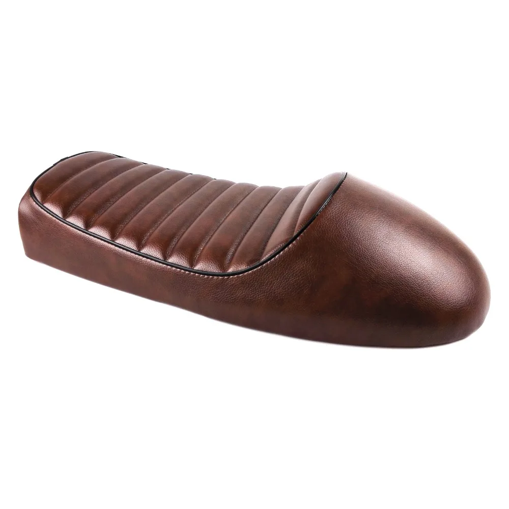 Темно коричневое мотоциклетное Ретро сиденье SAFFEN винтажное горбинное седло для