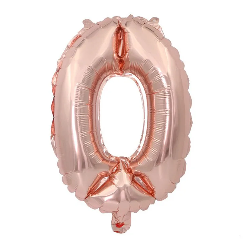 16inch RG 0 16 дюймов, розовое золото, вечерние A-Z, буквы, фольга, воздушные шары, lettre, детские украшения для свадьбы и дня рождения, номер события, anniversaire, поставки - Цвет: 16inch RG 0