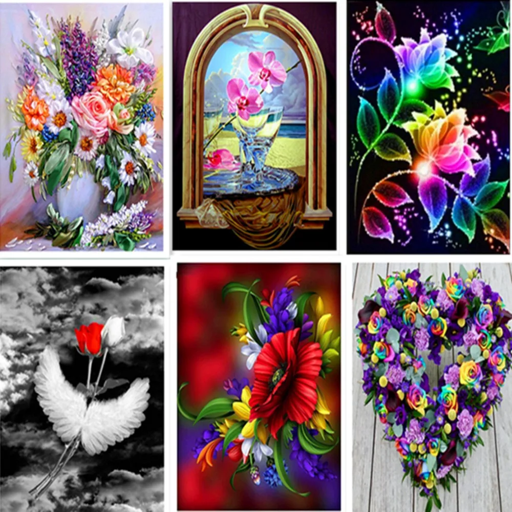 Алмазная вышивка полный квадратный/круглый сверло алмазная живопись цветы