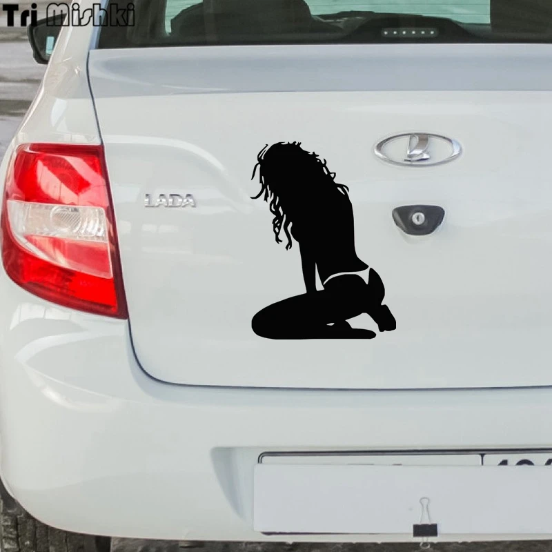 Tri Mishki 16 2x12 см голая сексуальная девушка автомобиля Стикеры Авто виниловые