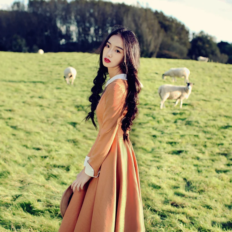 Женщины макси платье 2016 мода свободного покроя новые платья хлопка туника питер