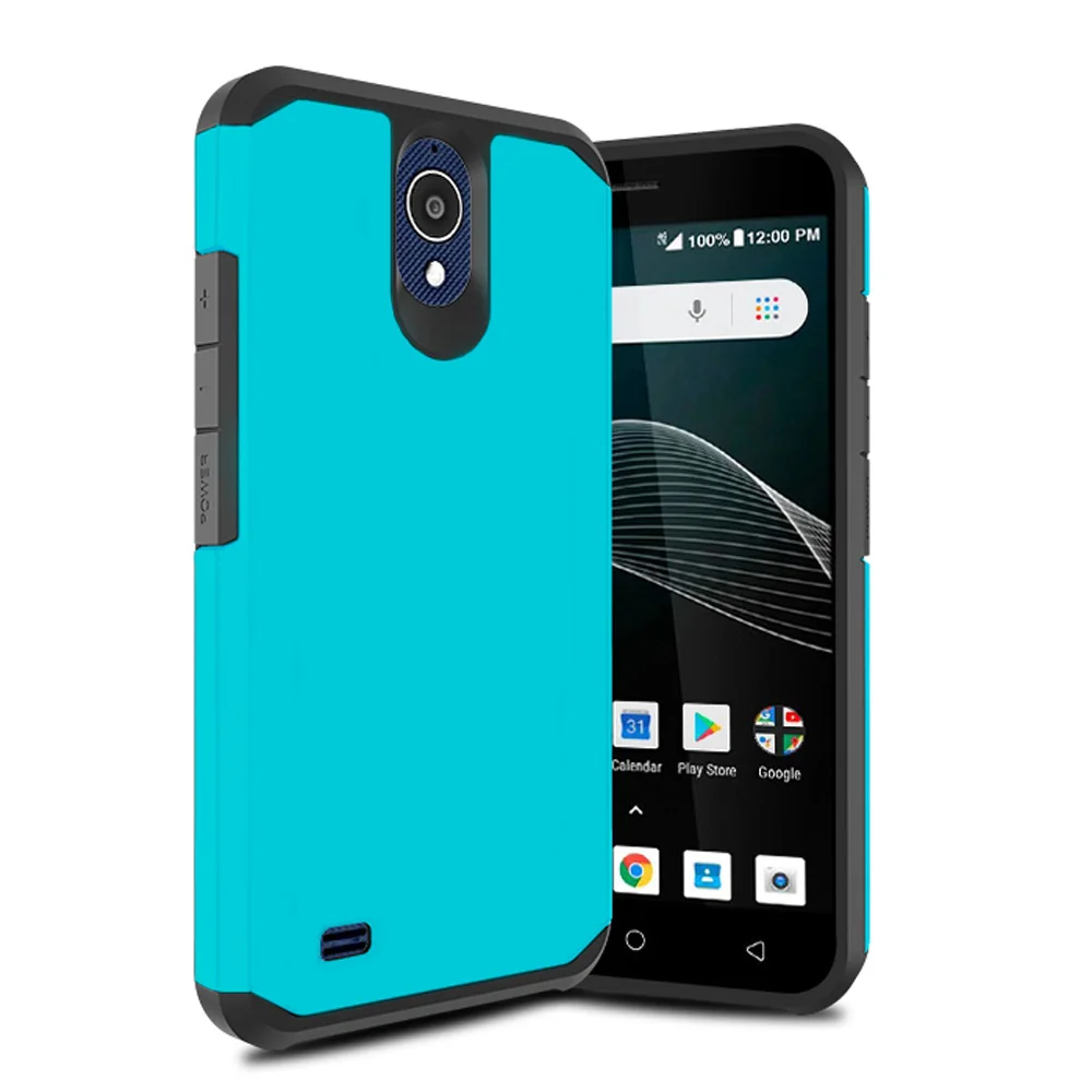 For AT&ampT Axia Case Dual Layer Hybrid Armor Anti Shock Impact Protective Soft TPU &amp Hard PC Back Cover QS5509a | Мобильные