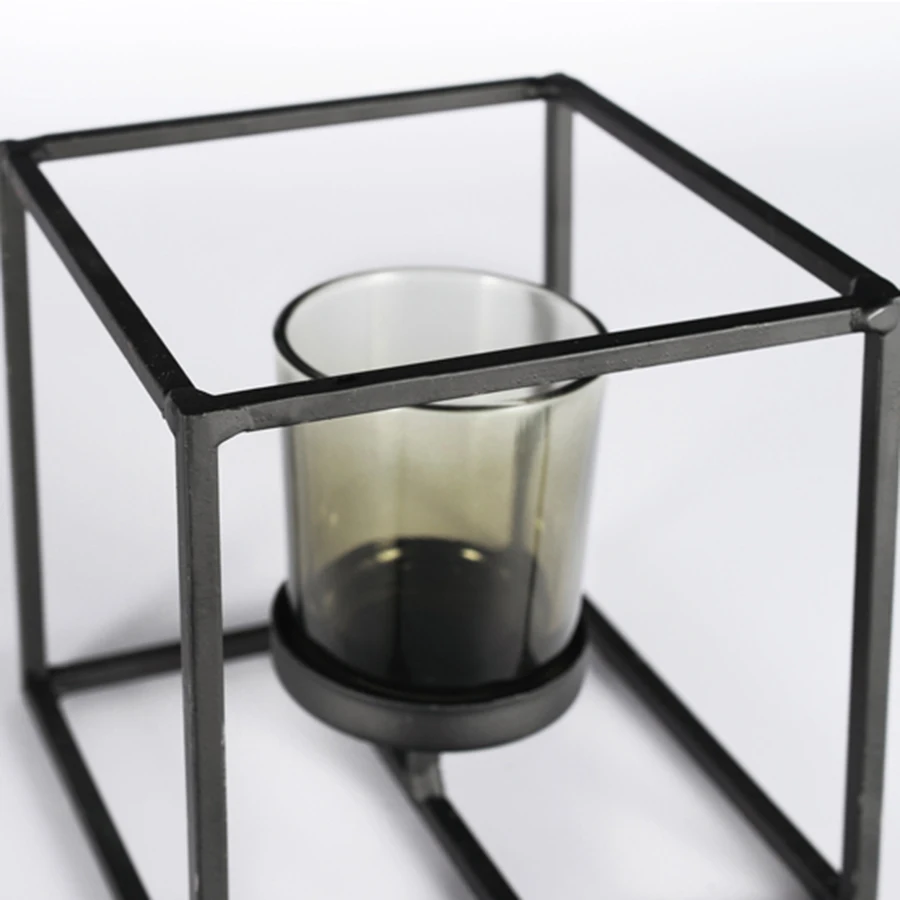 Металлические золотые подсвечники для свечей настенные геометрические масляные