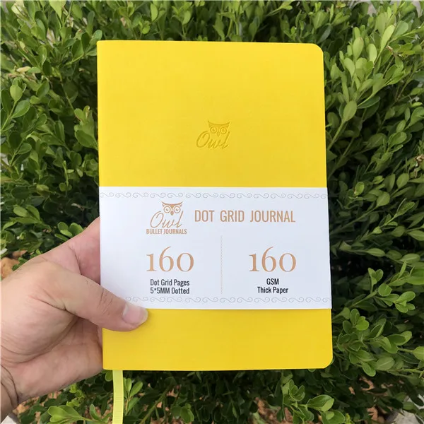 YELLOW-SOFT COVER Блокнот в мягкой обложке журнал пуля пунктирной линии миллиметровая бумага записная книжка-Органайзер - Цвет: YELLOW-SOFT COVER