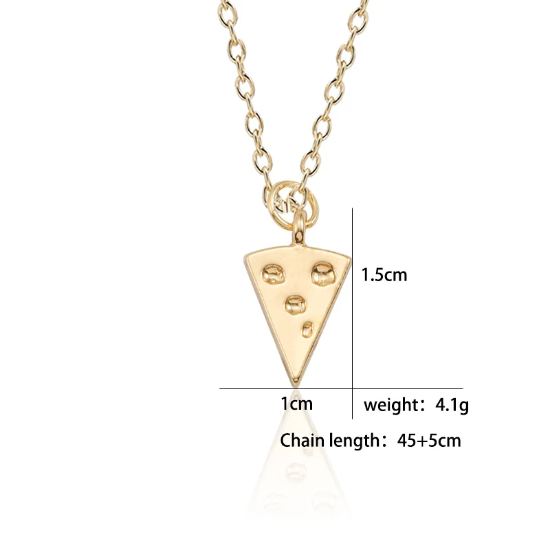 8pcs/set Simple Tiny Pizza Pendant Necklace Gold Silver Food Best Friends Forever Women Friendship Jewelry | Украшения и