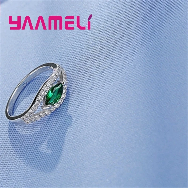 Женское серебряное кольцо с фианитом в стиле панк|cubic zirconia|925 sterling silver ringsterling rings |