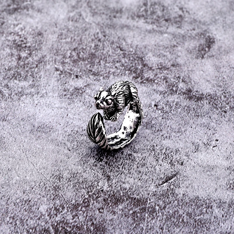 Винтажное кольцо Anillo для женщин и мужчин 1 шт. в стиле панк с серебряной лисой