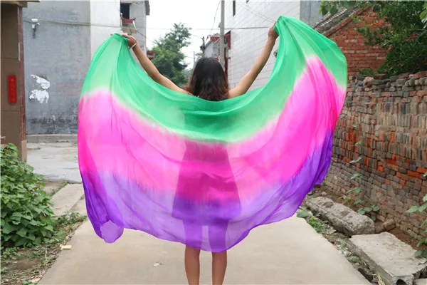 Платок для танца живота с плавным переходом цвета 100% шелк|veil headband|shawl rosesshawl wrap |