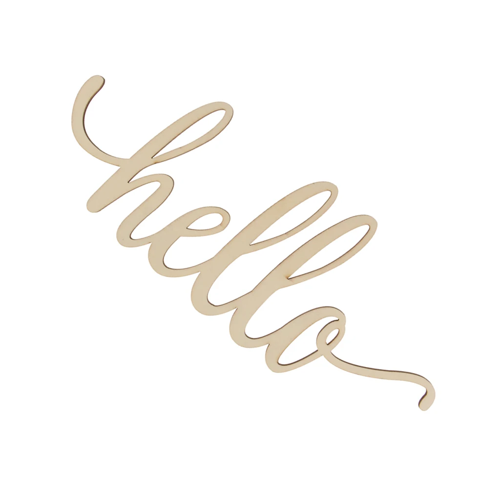 Деревенская деревянная доска hello Подарочный знак искусство деревянный вырез