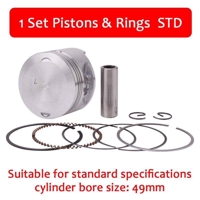 1set Piston Ring STD Детали двигателя мотоцикла поршни кольца набор 49 мм STD Стандарт+ 25+ 50+ 75 размер цилиндра для YAMAHA XV250 XV 250 аксессуары - Цвет: 1set Piston Ring STD