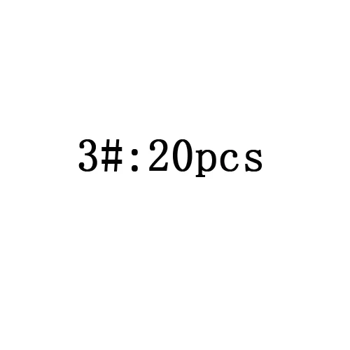 3 0#, 1#, 2#, 3# высокопрочный рыболовный бочонок, поворотный предохранительный Поворотный соединитель 20шт рыболовные принадлежности, снасти - Цвет: 3