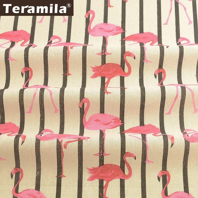 Teramila ручное крашеное хлопковое белье с птичкой ткань Tissu сделай сам скатерть