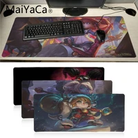 maiyaca high quality league of legends poppy lol customized laptop gaming mouse pad locking edge rubber large mousepads