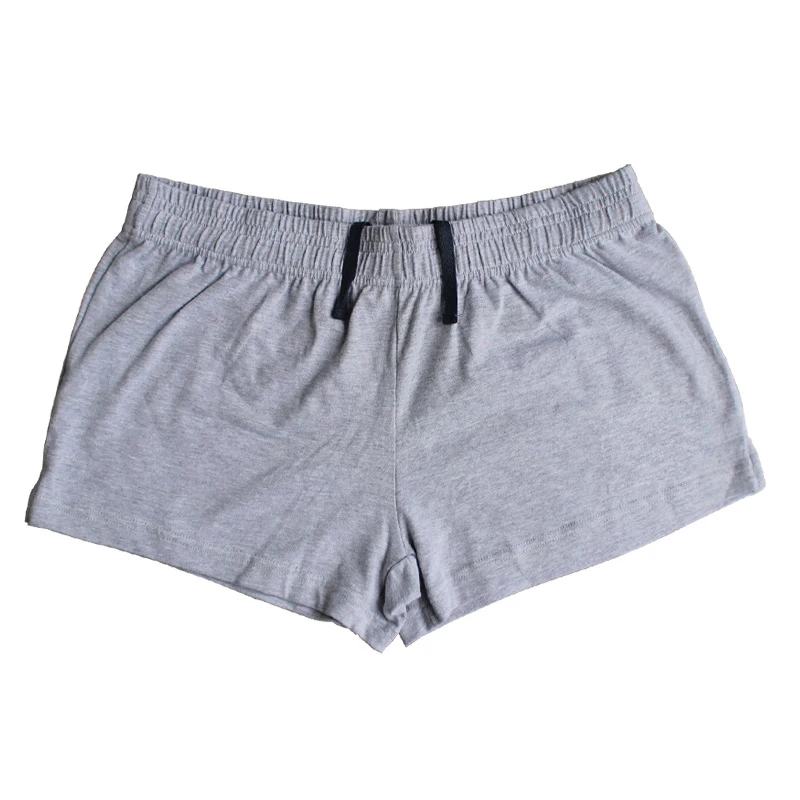 Plain gray Простые спортивные шорты с логотипом на заказ, высококачественные хлопковые мужские шорты, одежда для фитнеса, бодибилдинга, брюки, одежда для бега - Цвет: Plain gray