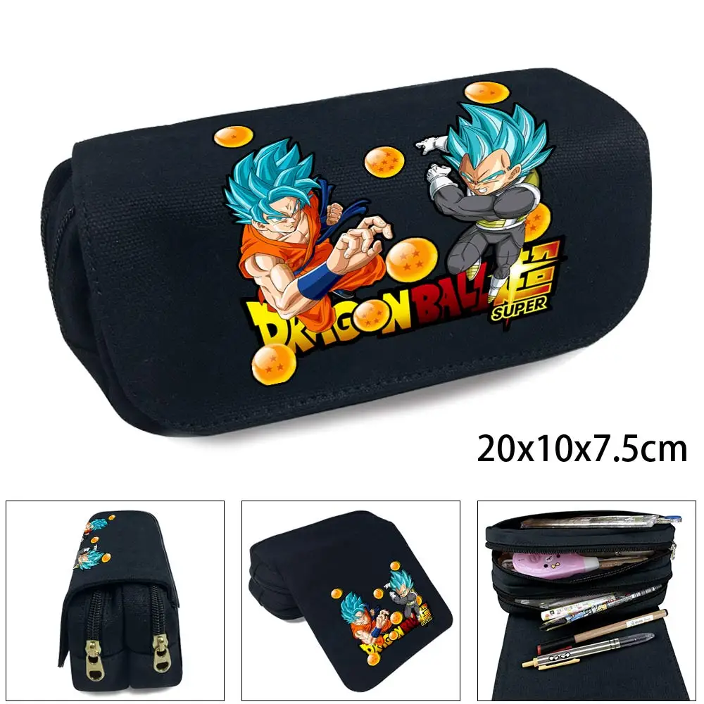 Suncomics Dragon Ball Z Аниме холщовый чехол для карандашей на двойной молнии школьные