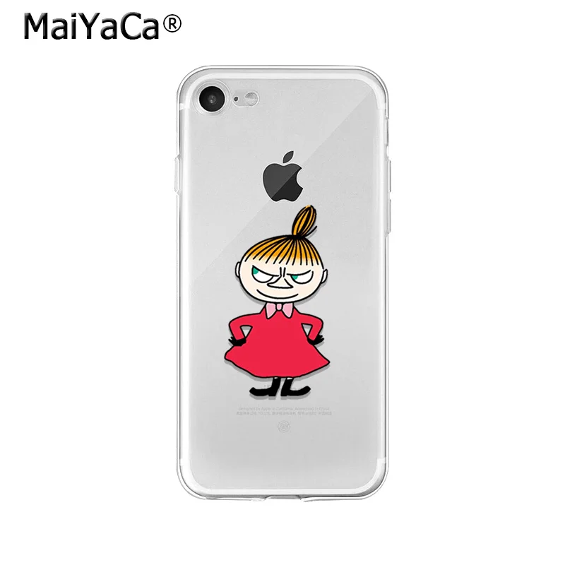 MaiYaCa прекрасный Бегемот Moomin Pikku myy мягкий чехол для телефона из ТПУ чехол для iPhone X XS MAX 6 6s 7 7plus 8 8Plus 5 5S SE XR