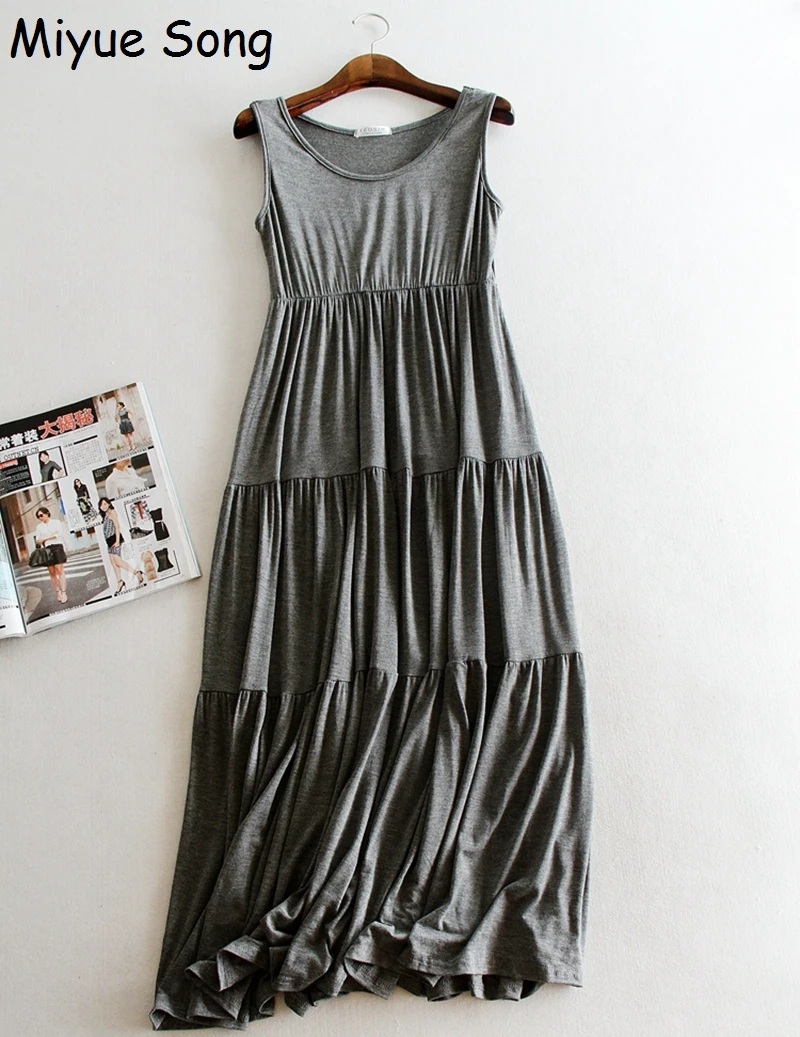 Платья для беременных Летнее Длинное Платье из модала свободная одежда