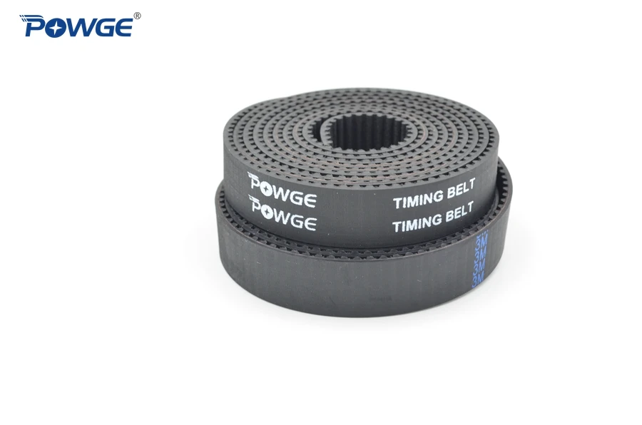 POWGE Arc HTD 3M timing belt width 15mm Length 1000mm Rubber Fiberglass 3M-15 open Synchronous HTD3M Belt CNC 1Meter | Обустройство