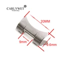 CARLYWET 20 мм нержавеющая сталь Серебристый Матовый изогнутый конец часы части 2 шт. для Rolex Vintage Submariner 455B часы ремешок Браслеты
