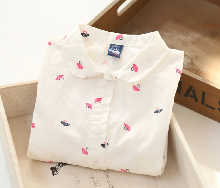 Новое поступление блузки с длинным рукавом для маленьких девочек принтом модные