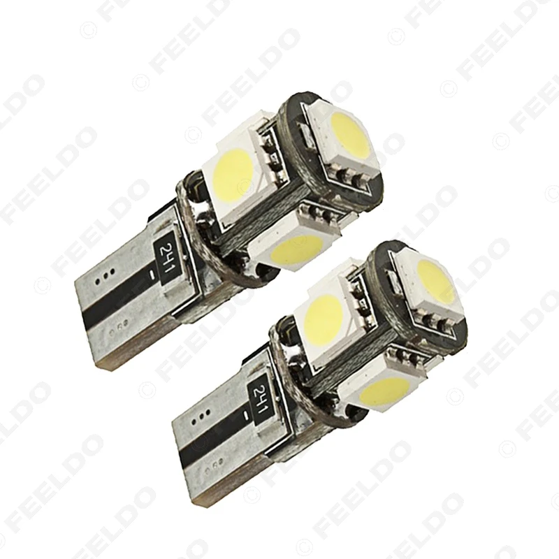 FEELDO 4 шт. Клин T10/W5W/194/168 5050 5SMD светодиодный одов без ошибок CANBUS автомобисветильник
