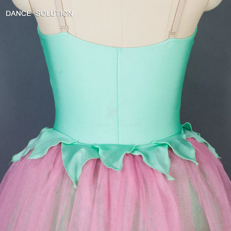 19215 Pale Green Top with Soft Tulle Skirt Ballet Costumes Woman and Girl Tutu Stage Dance Dress Long Romantic | Тематическая