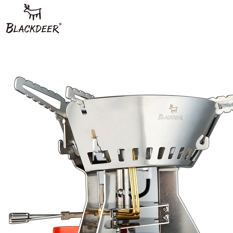 Ультралегкая газовая плита BLACKDEER с титановым покрытием ветрозащитная