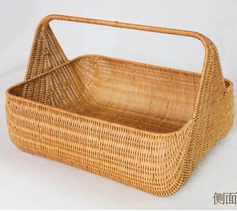Ручная ручная корзина из ротанга для растений коробки хранения креативная