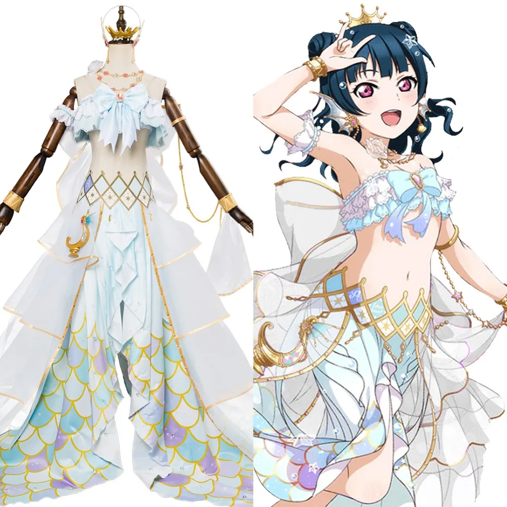 Косплей-костюм LoveLive русалка голубого цвета | Тематическая одежда и униформа