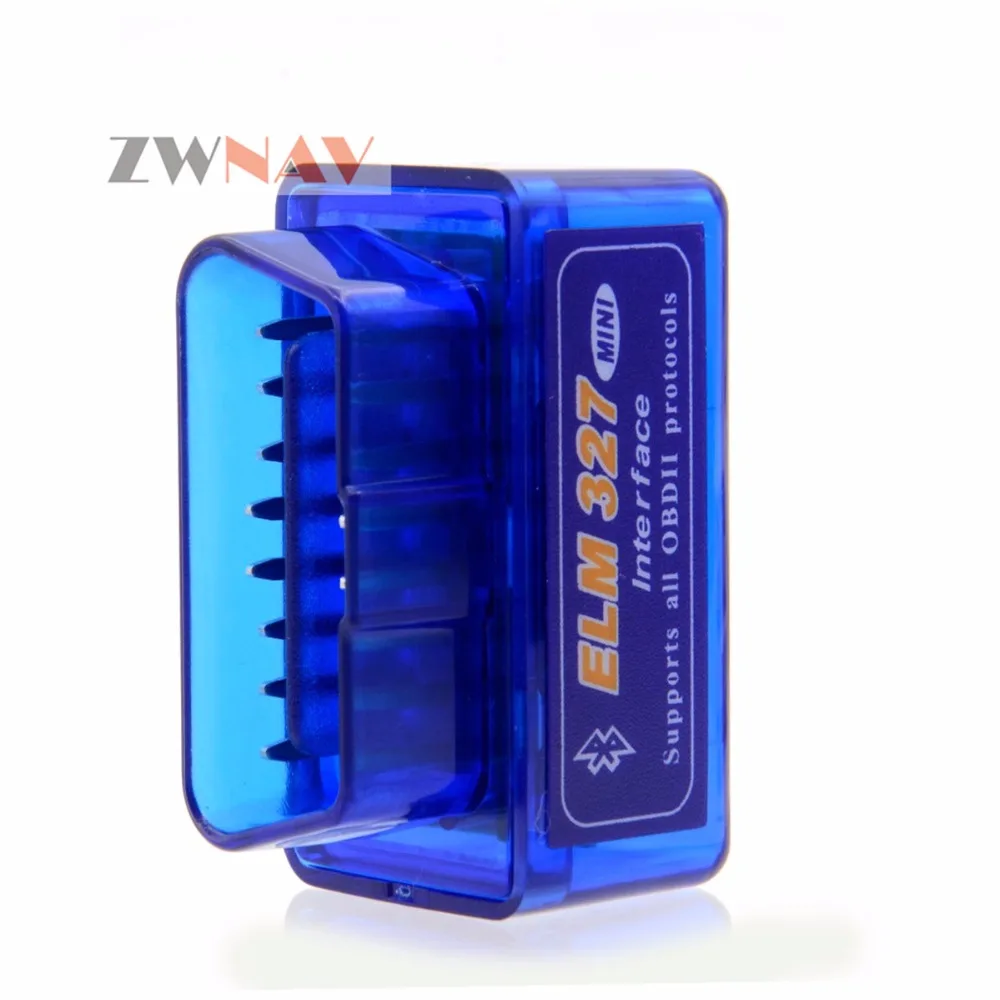 ZWNAV Горячая Супер Мини elm327 Bluetooth OBD2 Elm 327 Android автомобильный адаптер сканер OBD 2 Elm-327 V1.5 OBDII Авто диагностический