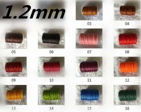 

LX007 1.2mm wide 210D 65m Long Waxed Thread for Leather Sewing