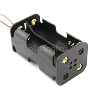 1pc j318 black plastic battery box back to back contain 4 aa battery 6v power supply cascade battery box free shipping russia