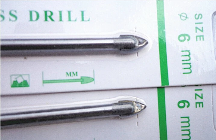

6mm 10 Piece Drill Bits Set with carbide tips for Glass Mirrors & Tiles