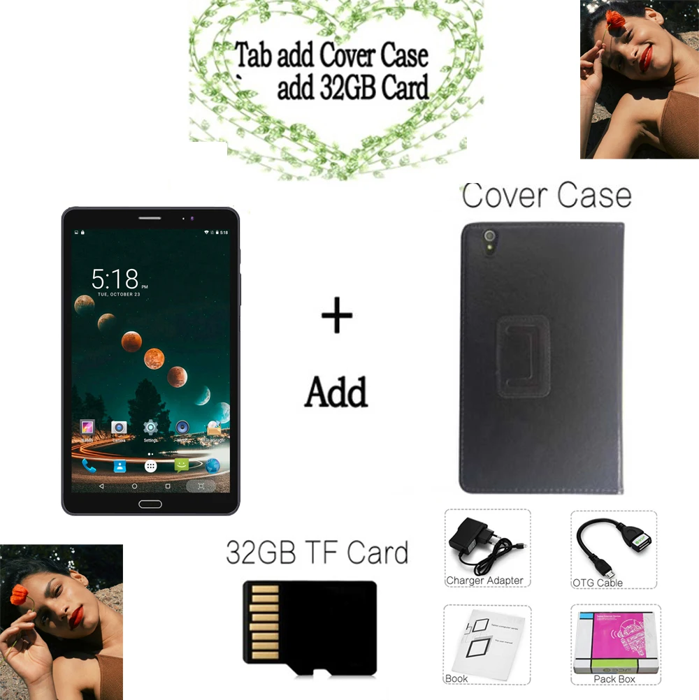 BDF планшет 8 дюймов 2.5D экран Android 7,0 планшетный ПК 4 ГБ/64 Гб 4G LTE телефон планшет две sim-карты 1920*1200 ips ПК планшет 7 8 9 10