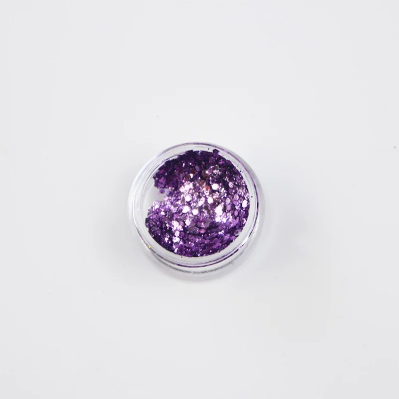 purplesequins Фестиваль Блеск Гель боди-арт косметика для лица глаз волосы макияж Декор наклейки массивные блестки Purpurina Cara Hojuelas Para Ojos - Цвет: purplesequins