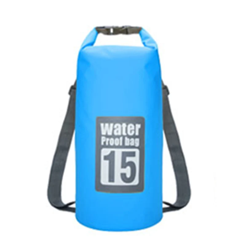 15L Blue 5L/10L/15L/20L/30L водонепроницаемые сумки сухой мешок водостойкий рюкзак из пвх спортивная сумка рафтинг рюкзаки для плавания непроницаемая сухая сумка - Цвет: 15L Blue
