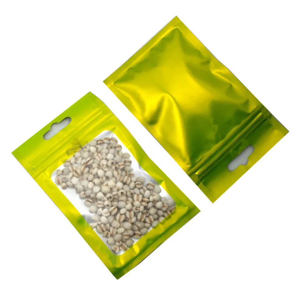 100 шт. цветной матовой прозрачной алюминиевой фольги сумка для упаковки