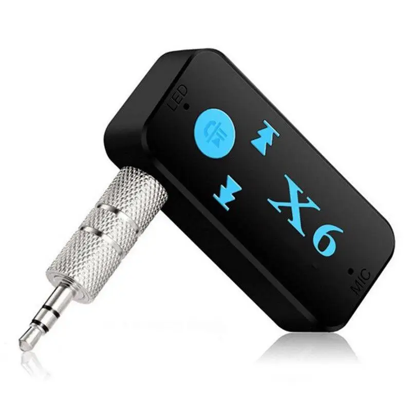 

AUX Bluetooth ресиверы автомобильный комплект с микрофоном Музыка X6 беспроводной адаптер A2DP 3,5 мм стерео аудио Bluetooth ресивер
