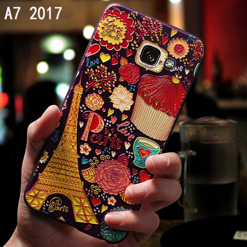 YonLinTan силиконовый coque крышка чехол для samsung Galaxy A7 2017 7 A720 Оригинальный Роскошный