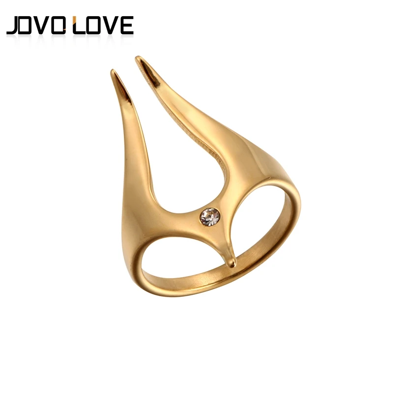JOVO эксклюзивные перстни в форме лисы для женщин Высокое качество нержавеющая