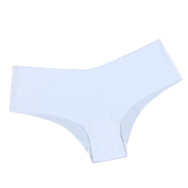 Новая мода Ice Silk бесшовные пикантные дышащие Однотонная одежда Трусики с низкой