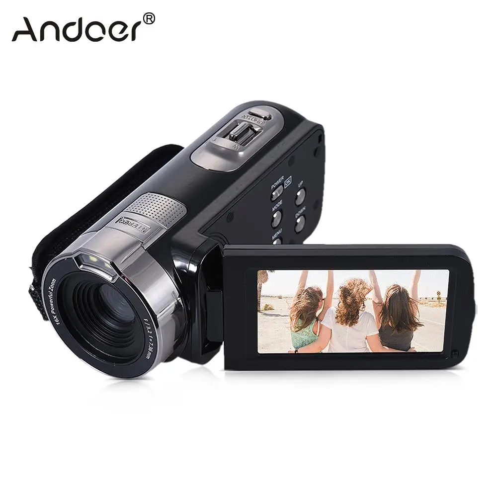 ЖК-экран 3 0 дюйма Full HD 1080P 15FPS 24MP 16X цифровой зум анти-тряска цифровая видеокамера |