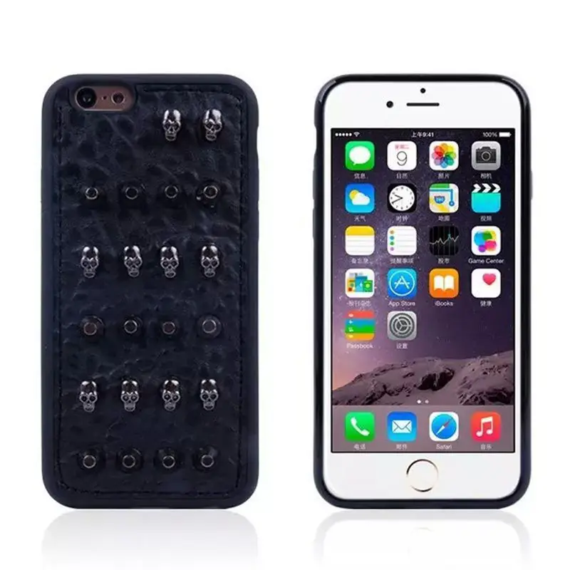 Крутой чехол из ТПУ в стиле панк с 3D черепом для iPhone X XSmax XR ручная работа дикие