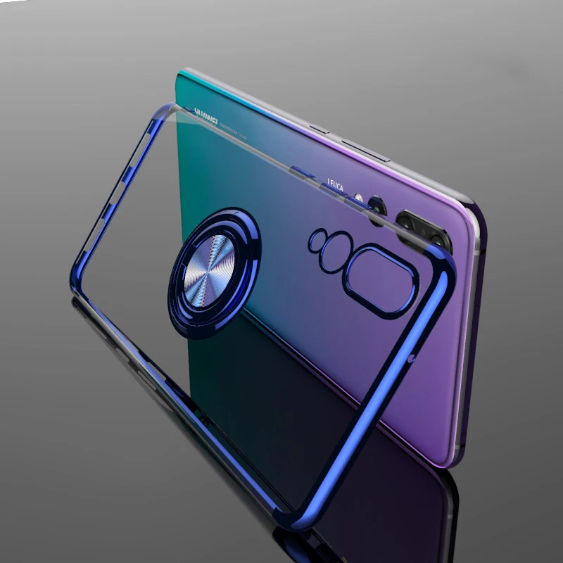Мягкий чехол для Huawei P30 Pro Mate 30 20 P20 Lite Nova 5T 4e 3e Y9 Y7 Y5 Y6 Honor V20 V10, чехол с кольцом на палец