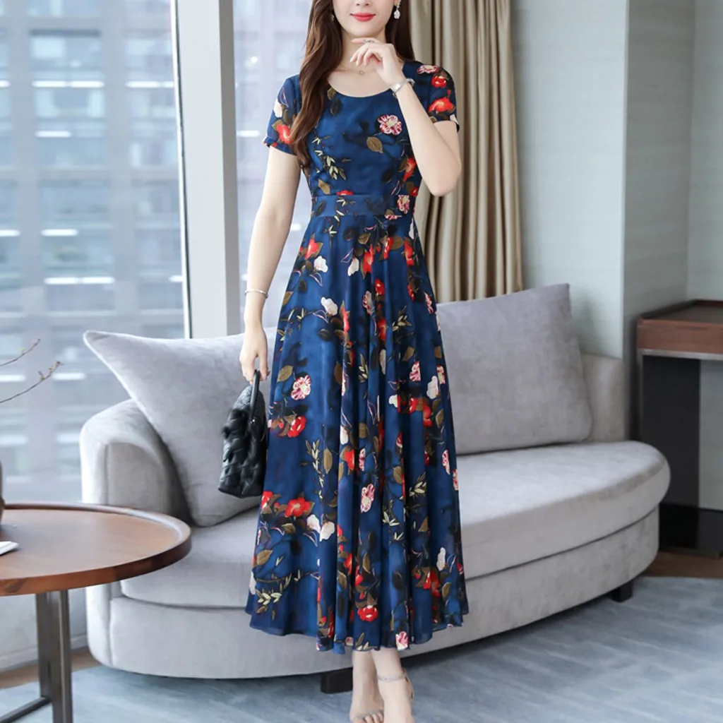Женское платье на Хэллоуин M-3XL ropa mujer robe femme shein платье с короткими рукавами на лето с коротким рукавом пляжный печать плюс размер платья Z4