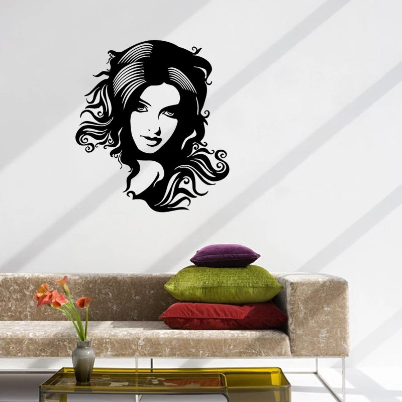

Creative Hair Hairdresser Beauty Salon Barbershop DIY Wallpaper Removable Vinyl Home Decor Art Wall Stickers JG1315