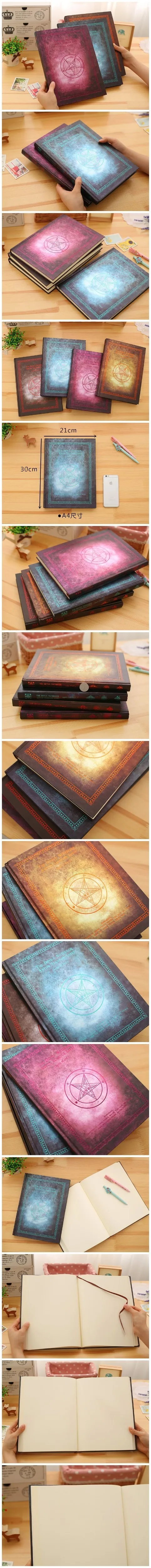 А4 книга для рисования винтажный пустой Блокнот Утолщение блокнот эскиз книга каракули книга волшебный блокнот